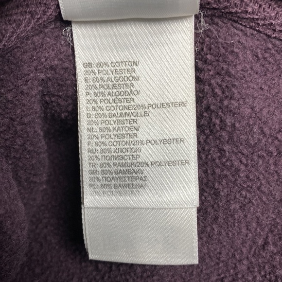 The North Face Purple Hooded Sweatshirt Size Medium - Picture 4 of 7